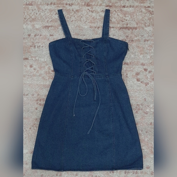 BB Dakota Dark Denim Mini Dress - Picture 2 of 8